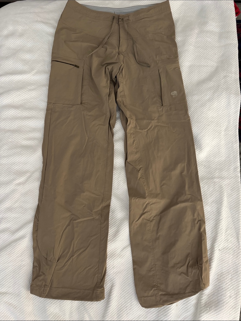 Mountain Hardwear Women's Tan Cargo Pants with Drawcord Waist
